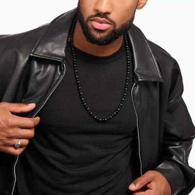 Collier pendentif Thomas Sabo en argent et onyx