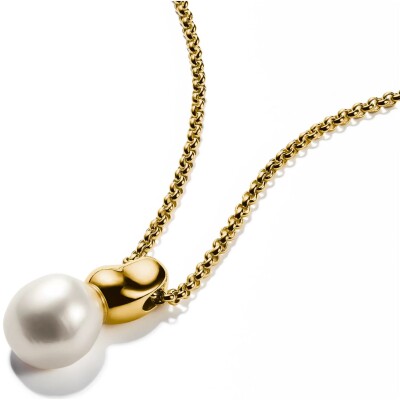 Collier pendentif Thomas Sabo en argent, plaqué or et perle d'eau douce