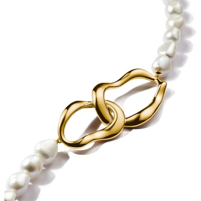 Collier Thomas Sabo en argent, plaqué or et perle d'eau douce