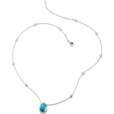 Collier Thomas Sabo en argent, oxyde de zirconium et turquoise d'imitation