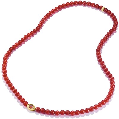 Collier Thomas Sabo en argent, plaqué or et agate rouge