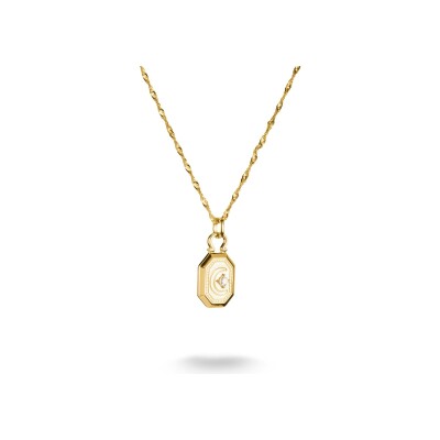 Collier pendentif Thomas Sabo en argent, plaqué or et oxyde de zirconium