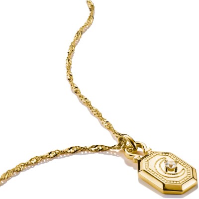 Collier pendentif Thomas Sabo en argent, plaqué or et oxyde de zirconium