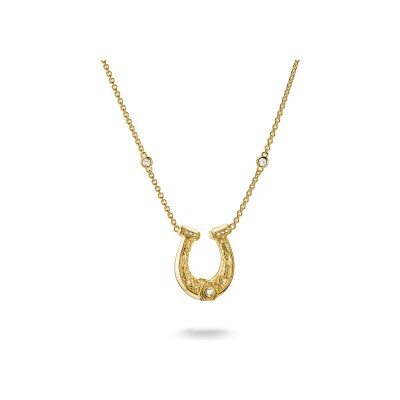 Collier pendentif Thomas Sabo en argent, plaqué or et oxyde de zirconium