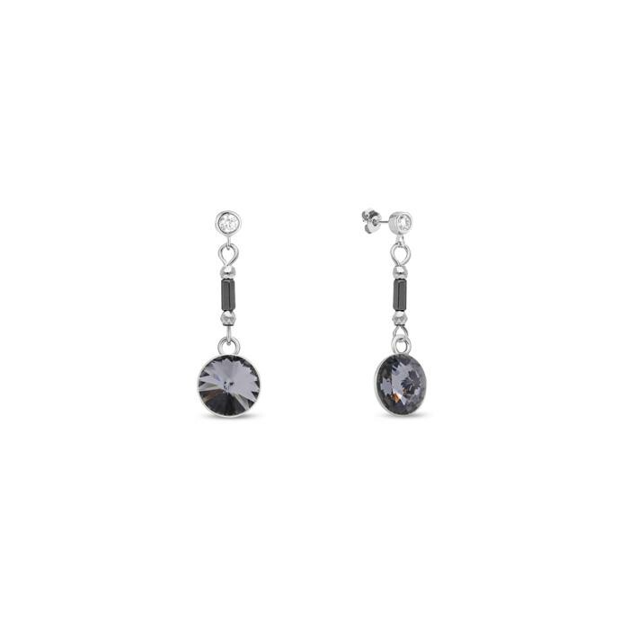 Boucles d'oreilles Spark Marigold en argent plaqué palladium et cristaux