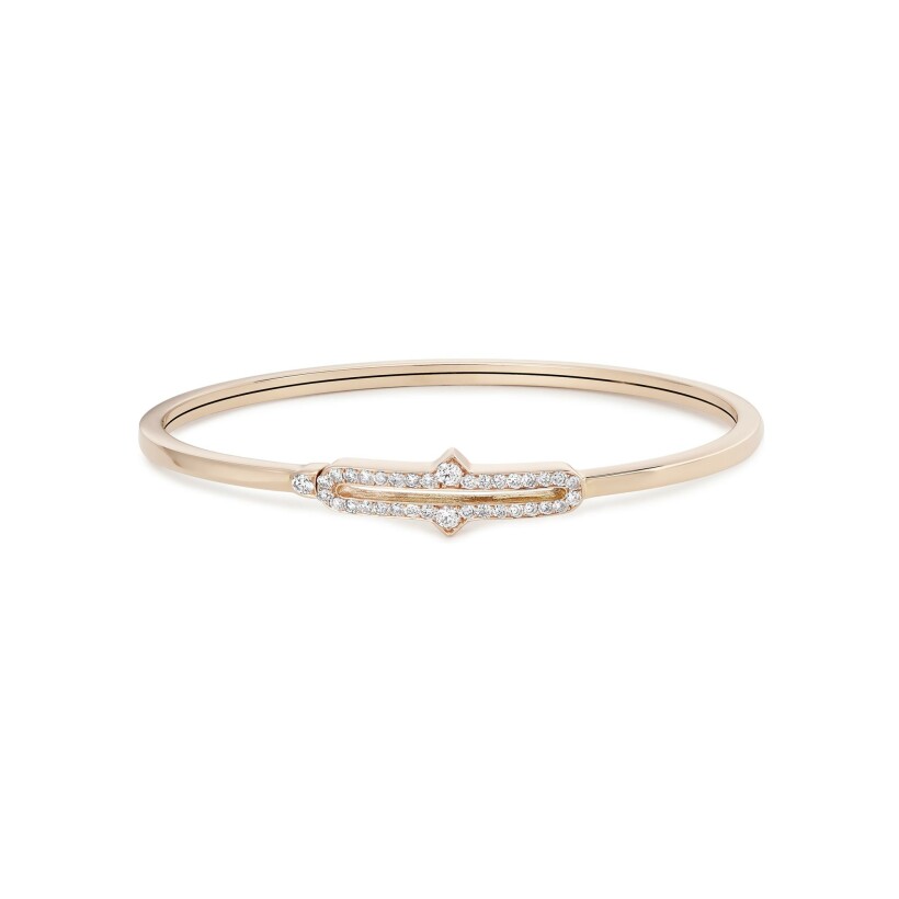 Khmissa in Love bracelet, pink gold and diamonds