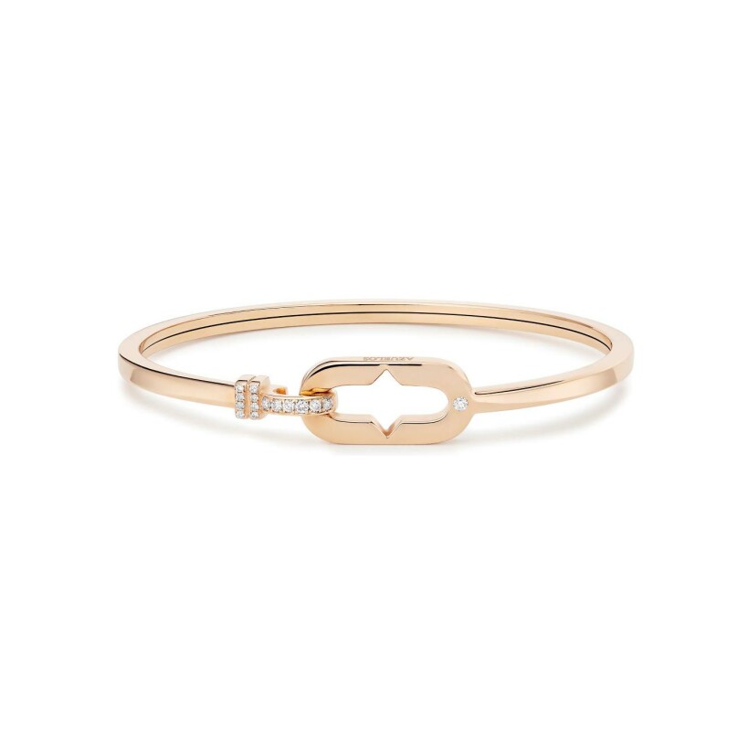 Khmissa in Love bracelet, pink gold and diamonds