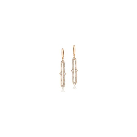 Khmissa in Love earrings, pink gold and diamonds