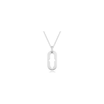 Pendentif Khmissa in Love en or blanc et diamants