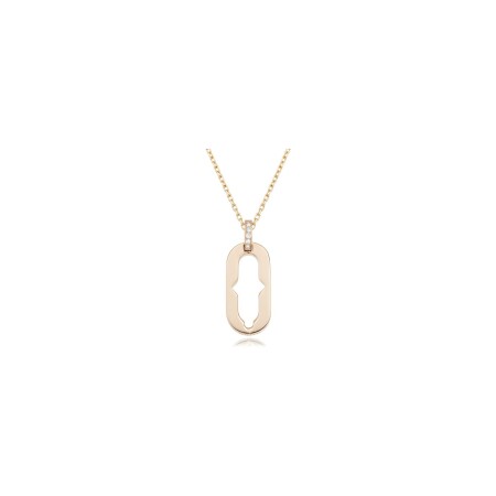 Khmissa in Love pendant, pink gold and diamonds