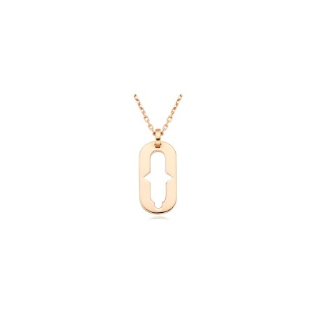 Khmissa in Love pendant, pink gold