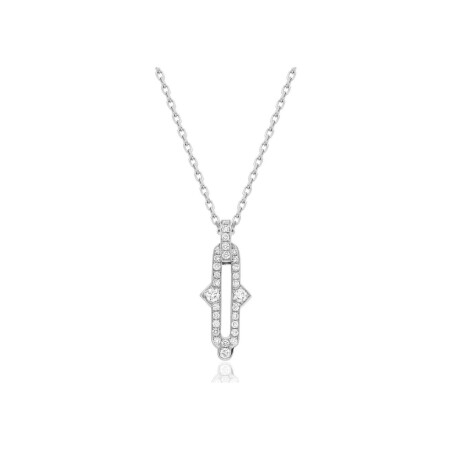 Khmissa in Love pendant, white gold and diamonds