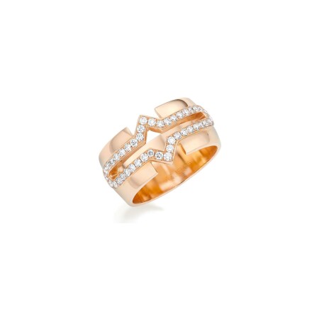 Khmissa in Love ring, rose gold and diamonds