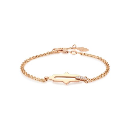 Khmissa in Love bracelet, rose gold and diamonds