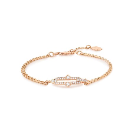 Khmissa in Love bracelet, rose gold and diamonds