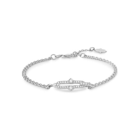 Khmissa in Love bracelet, white gold and diamonds