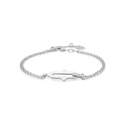 Khmissa in Love bracelet, white gold and diamonds