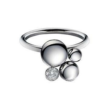 Bague Calvin Klein Precious en acier et diamants, taille 54-55