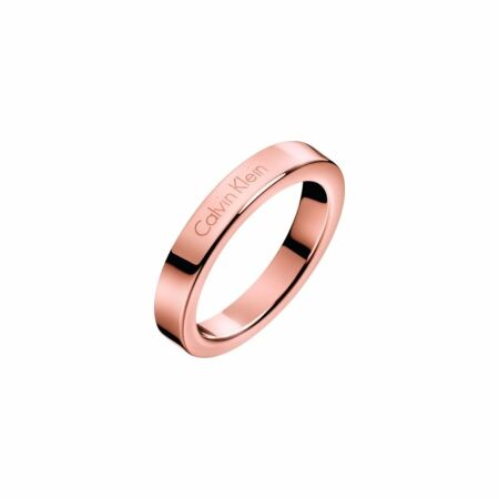 Bague Calvin Klein Hook en métal doré rose, taille 54-55