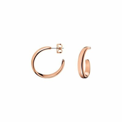 Boucles d'oreilles créoles Calvin Klein Embrace en métal doré rose