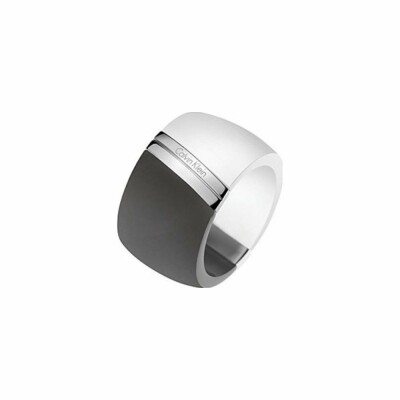 Bague Calvin Klein Visionary en acier, taille 54-55