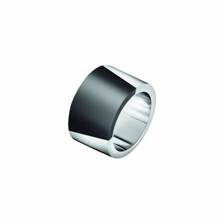 Bague Calvin Klein Distinct en acier et plastique, taille 57-58