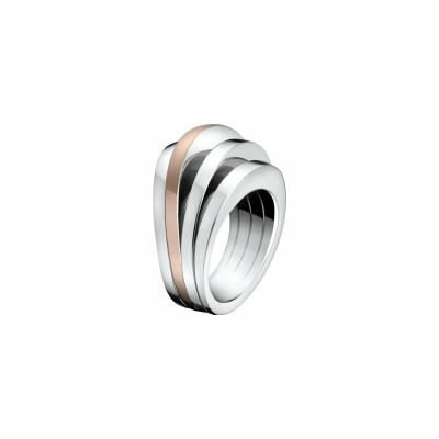 Bague Calvin Klein Breathe en acier PVD, taille 54-55