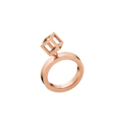 Bague Calvin Klein Daring en métal doré rose, taille 51-52
