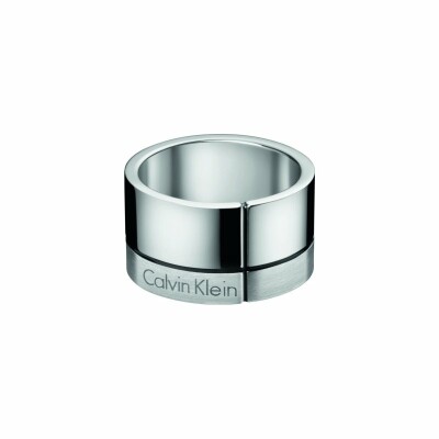 Bague Calvin Klein Constructed en acier et résine, taille 62-63