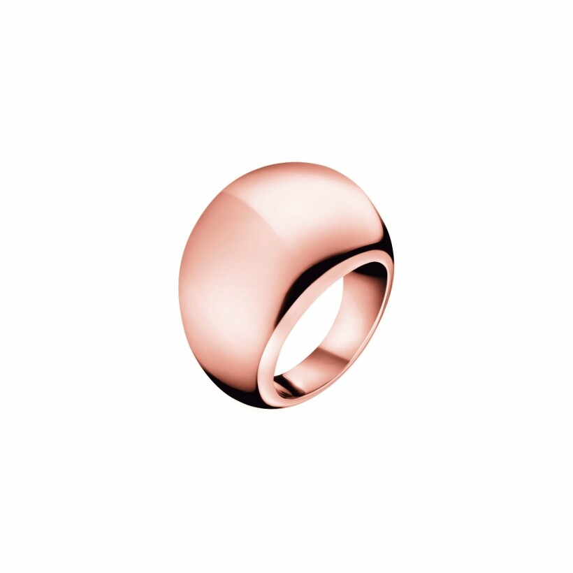 Bague Calvin Klein Ellipse en métal doré rose, taille 54-55