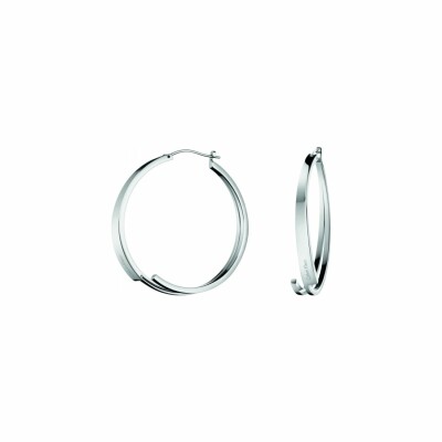 Boucles d'oreilles créoles Calvin Klein Beyond en acier