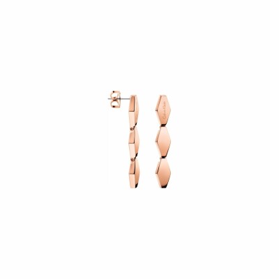 Boucles d'oreilles Calvin Klein Snake en métal doré rose