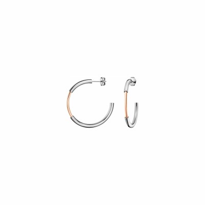 Boucles d'oreilles créoles Calvin Klein Disclose en acier PVD