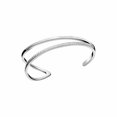 Bracelet Calvin Klein Outline en acier et cristaux Swarovski, taille S