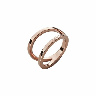 Bague Calvin Klein Outline en métal doré rose, taille 54-55