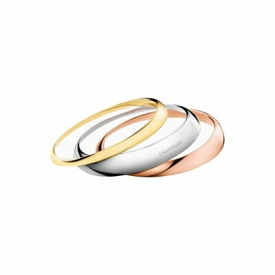 3 bracelets Calvin Klein Groovy en acier PVD, taille M