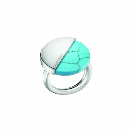 Bague Calvin Klein Spicy en acier et strass, taille 54-55