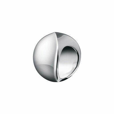 Bague Calvin Klein Domed en acier et verre, taille 54-55