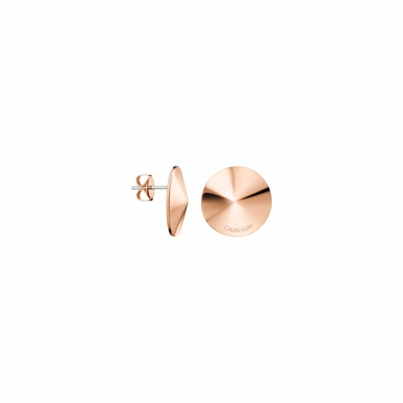 Boucles d'oreilles Calvin Klein en métal doré rose
