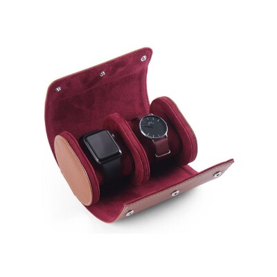 Ecrin de voyages KronokeeperKaroni pour 2 montres en cuir