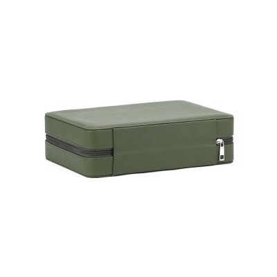 Ecrin de voyages Kronokeeper Tiboulen pour 8 montres en cuir vert