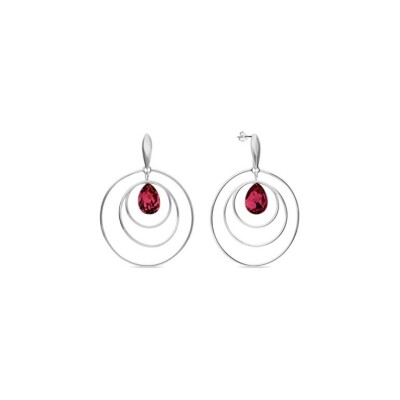 Boucles d'oreilles Spark Wind Spinner en argent plaqué platine et cristaux