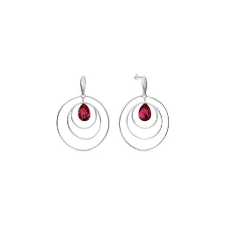 Boucles d'oreilles Spark Wind Spinner en argent plaqué platine et cristaux