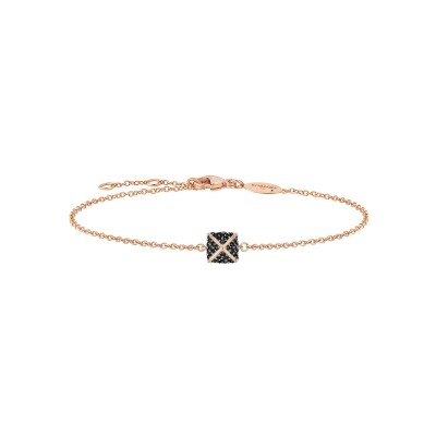 Bracelet Korloff Korlove en or rose et diamants noirs 0.30ct
