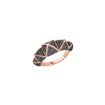 Bague Korloff Korlove en or rose et diamants noir