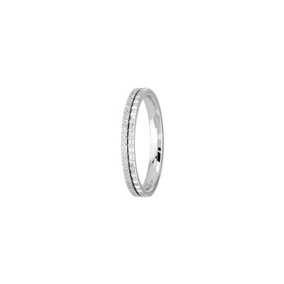 Alliance Jules et Louise en platine, largeur 2.5mm