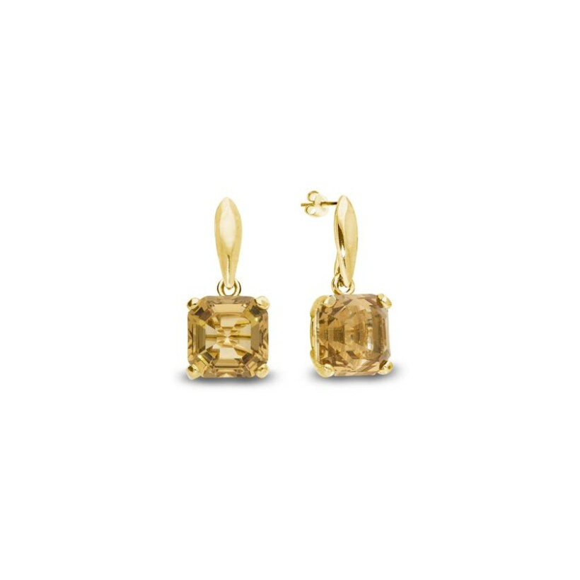 Boucles d'oreilles Spark Londra en argent plaqué or jaune et cristaux