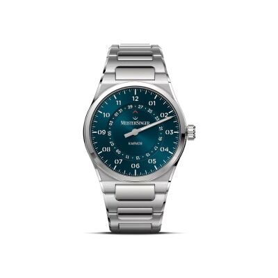 Montre MeisterSinger Kaenos Open Date - Taille soleil pétrole