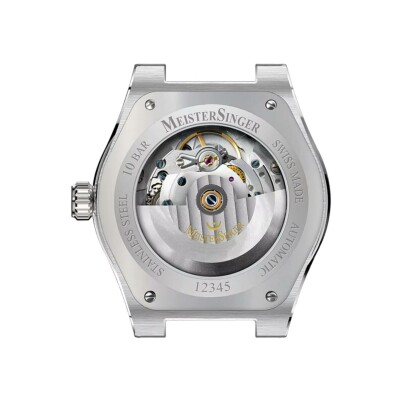 Montre MeisterSinger Kaenos Open Date - Taille soleil pétrole