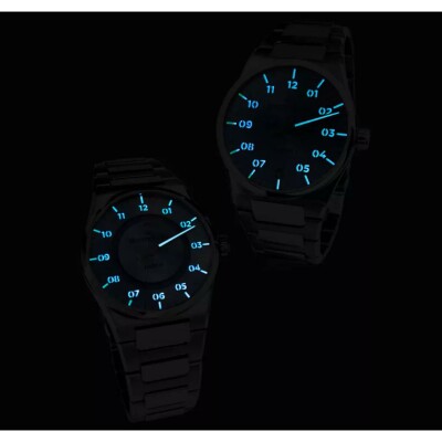 Montre MeisterSinger Kaenos Open Date - Taille soleil pétrole